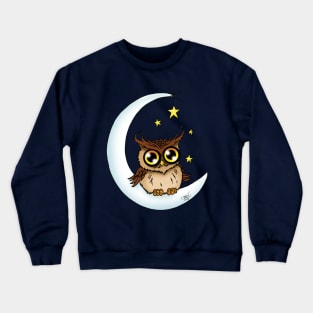 Owl on the Moon Crewneck Sweatshirt